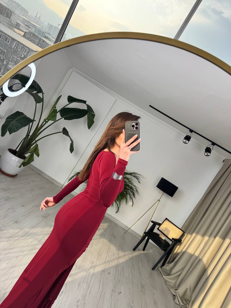 Tasarım%20Bordo%20Omuz%20Detay%20Rahy%20İthal%20Likralı%20Cendy%20Kumaş%20Elbise