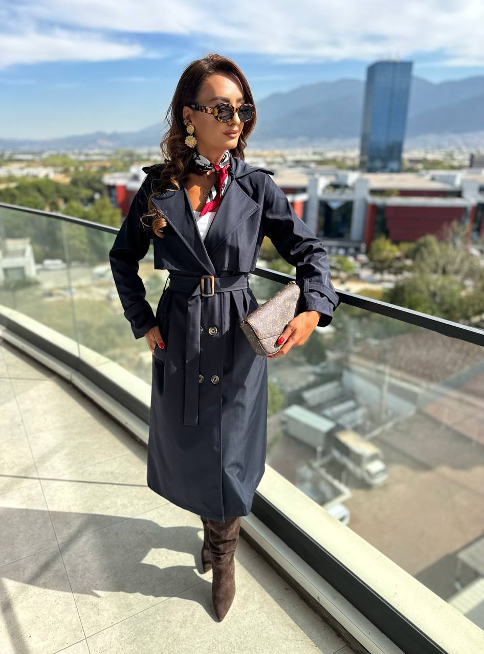 Lacivert%20Fit%20Kalıp%20Trençkot