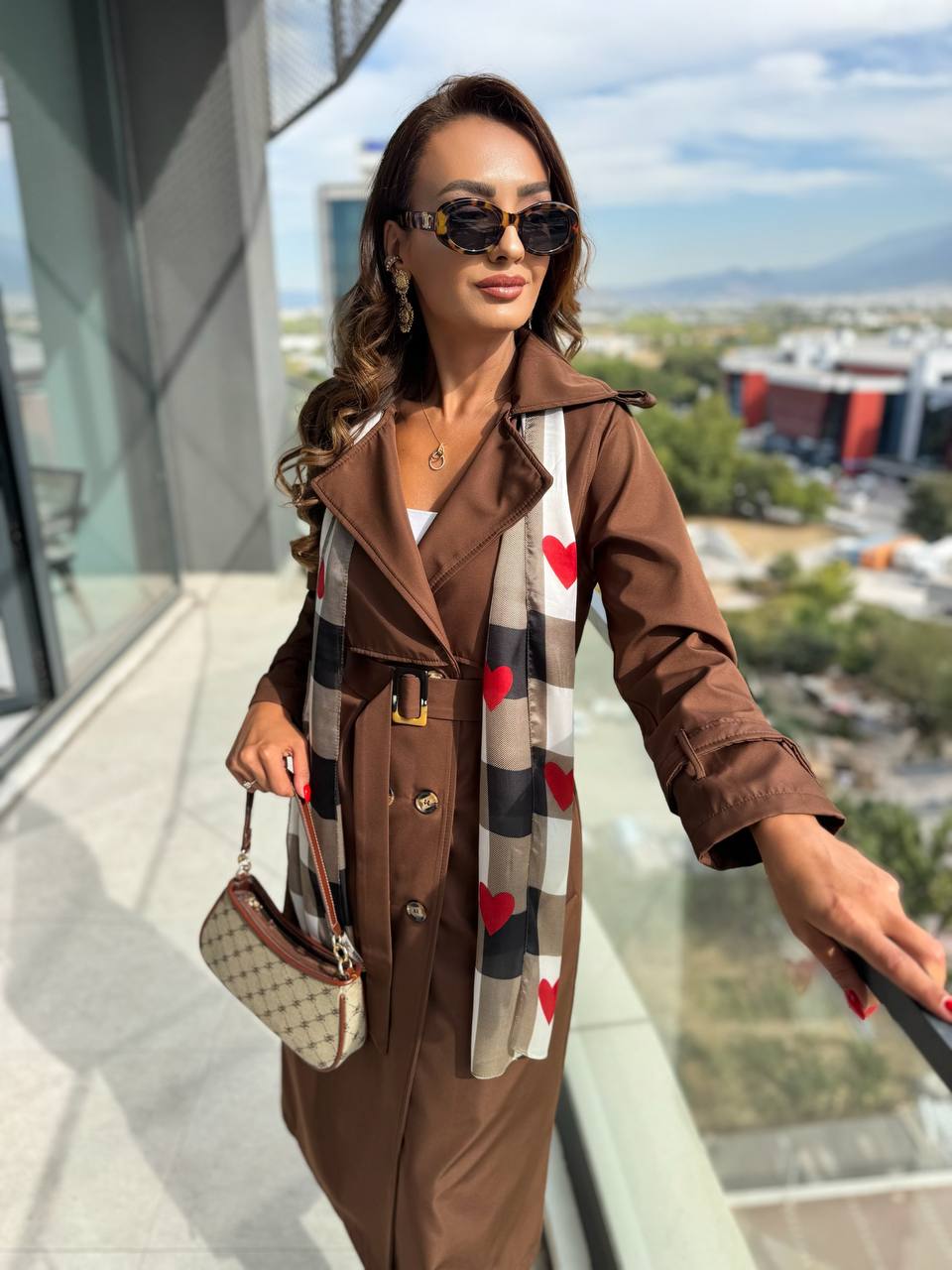 Kahverengi%20Fit%20Kalıp%20Trençkot