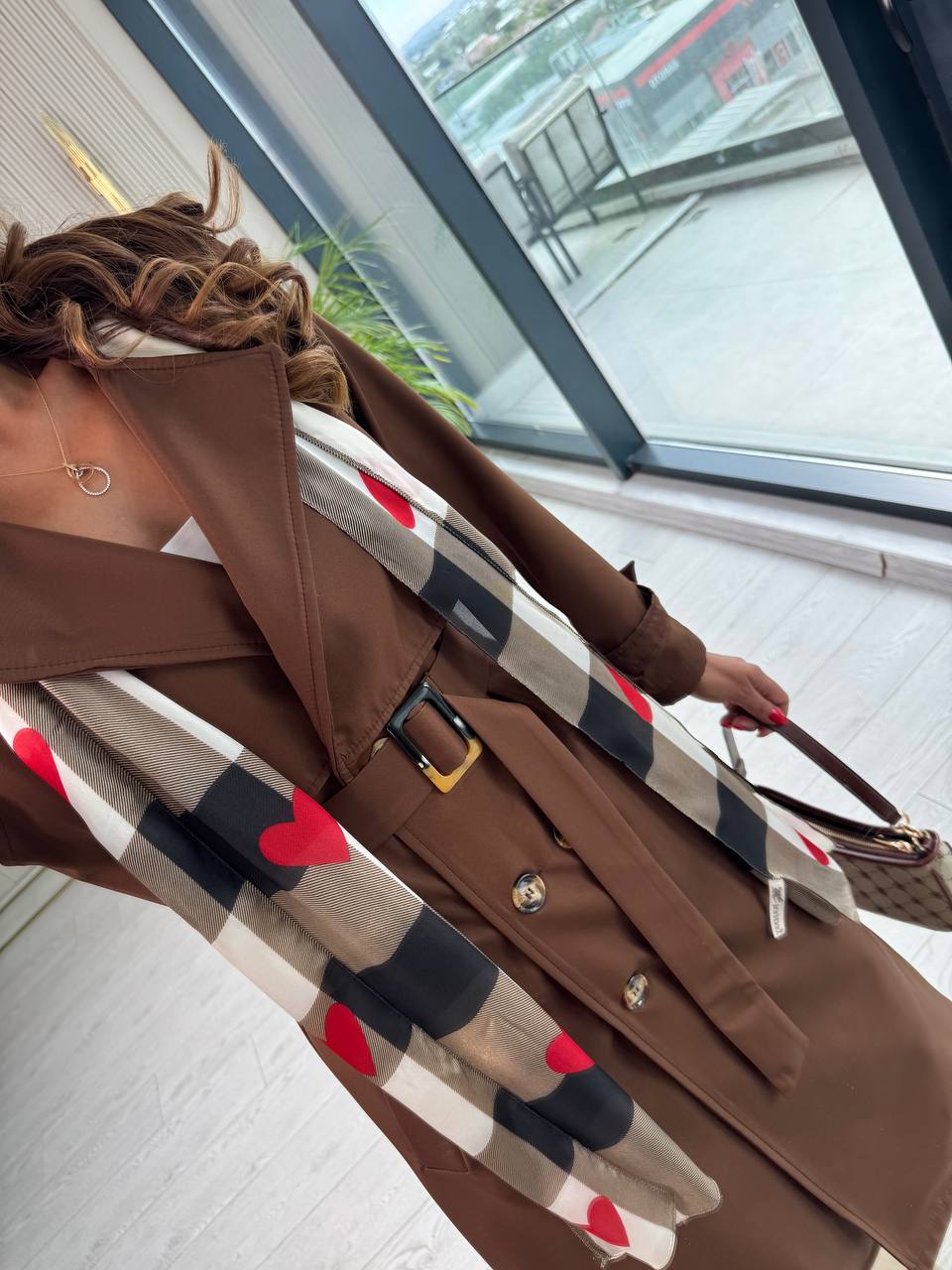 Kahverengi%20Fit%20Kalıp%20Trençkot