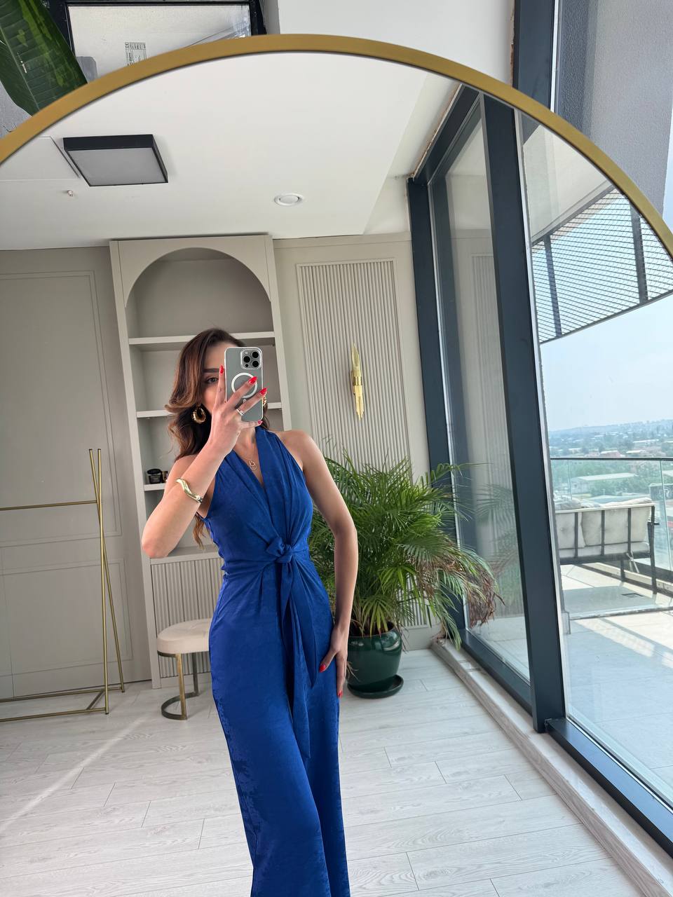 Tasarım%20Saks%20Mavi%20Desenli%20İthal%20Pamuk%20Saten%20Tulum