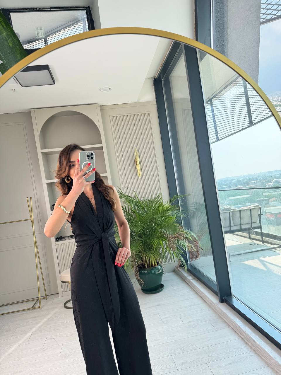 Tasarım%20Siyah%20Desenli%20İthal%20Pamuk%20Saten%20Tulum