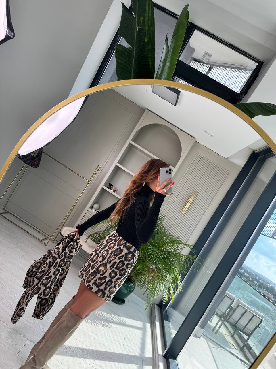 Leopar%20Desen%20Dokulu%20Premium%20Etek%20Ceket%20Takım