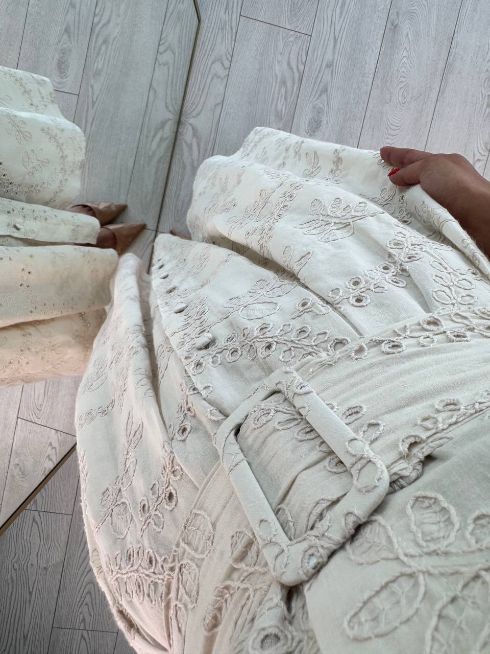 Bej%20Kemerli%20%100%20Pamuk%20Astarlı%20Premium%20Seri%20Elbise