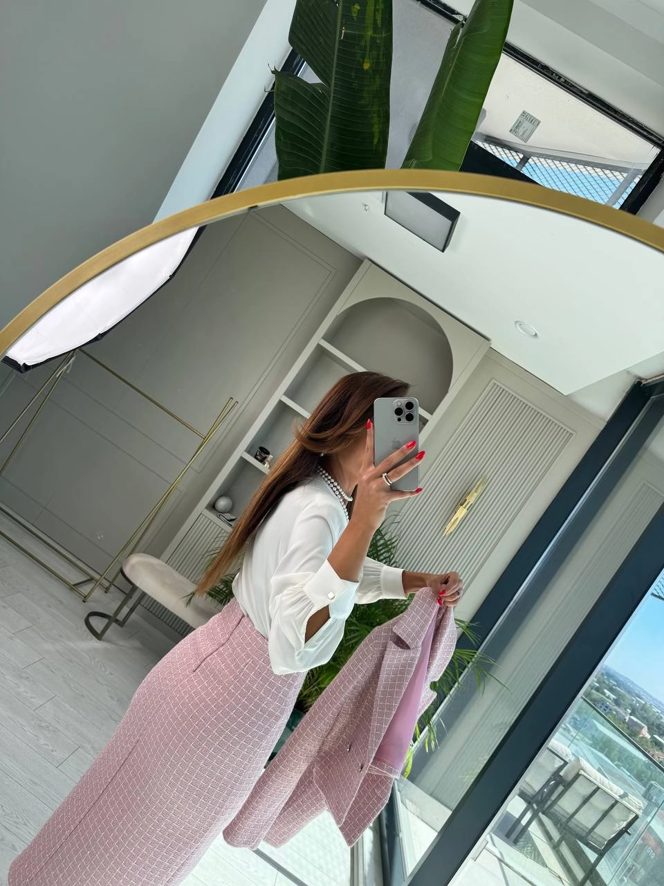 Pudra%20Pembe%20Lüks%20Kalite%20Etek%20Ceket%20Tuvid%20Takım