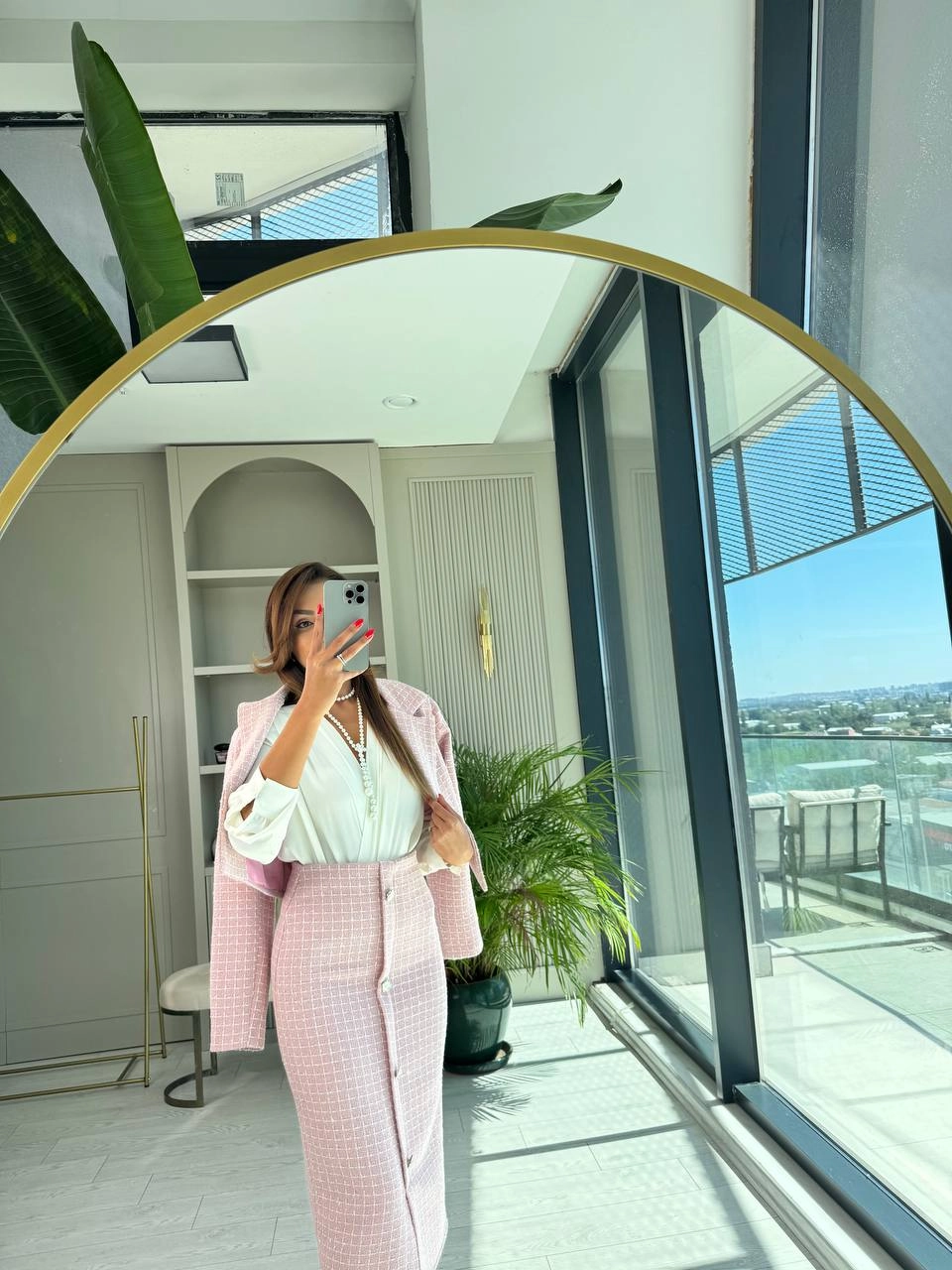 Pudra%20Pembe%20Lüks%20Kalite%20Etek%20Ceket%20Tuvid%20Takım