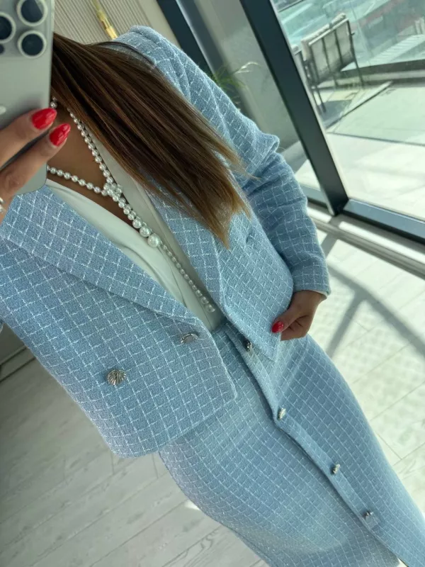 Mavi%20Lüks%20Kalite%20Etek%20Ceket%20Tuvid%20Takım