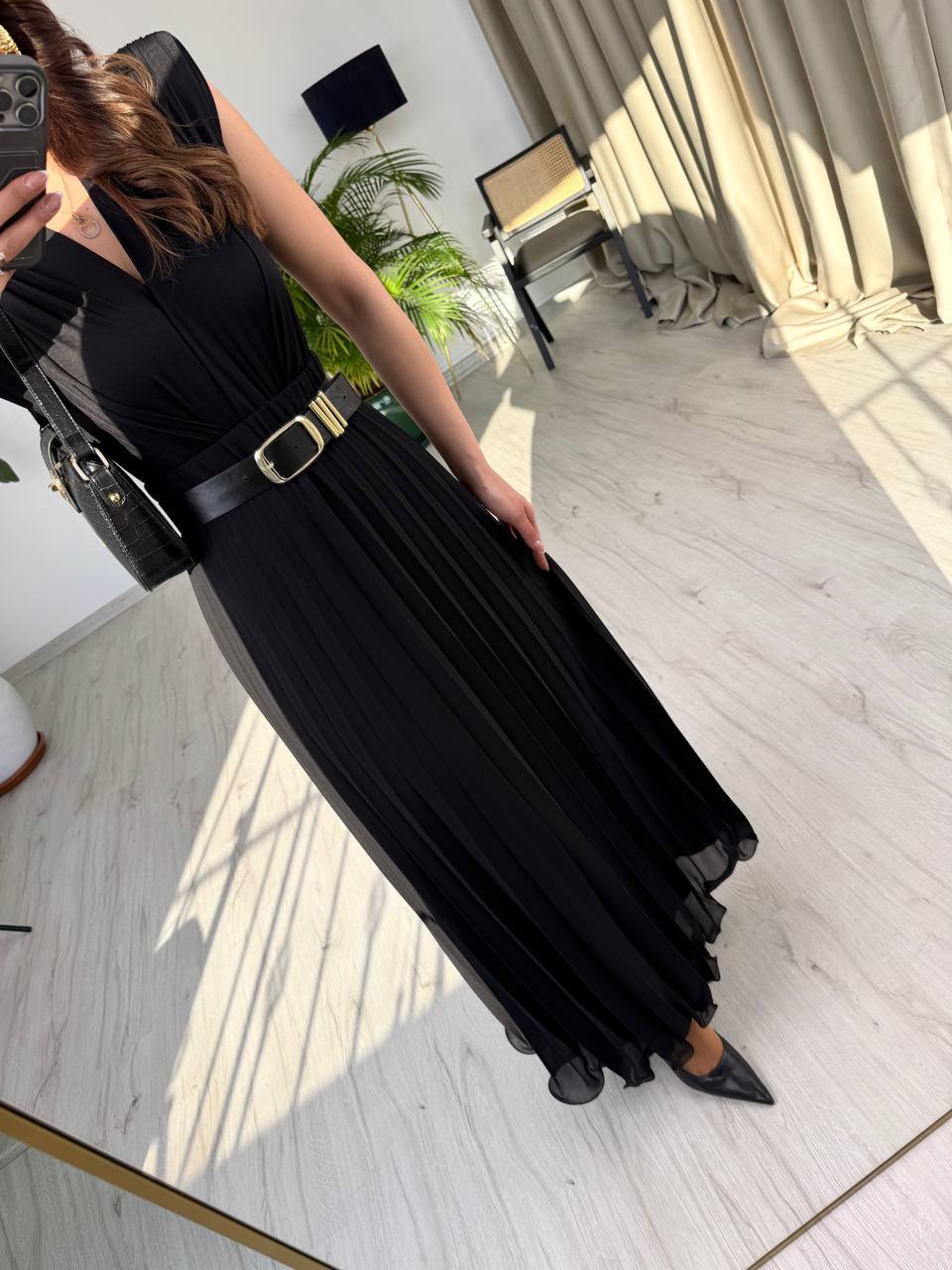 Siyah%20Beli%20Lastikli%20Astarlı%20Piliseli%20Premium%20Şifon%20Etek