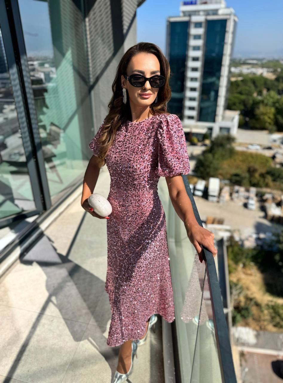 Pembe%20Astarlı%20Lüks%20Kalite%20Payet%20Elbise