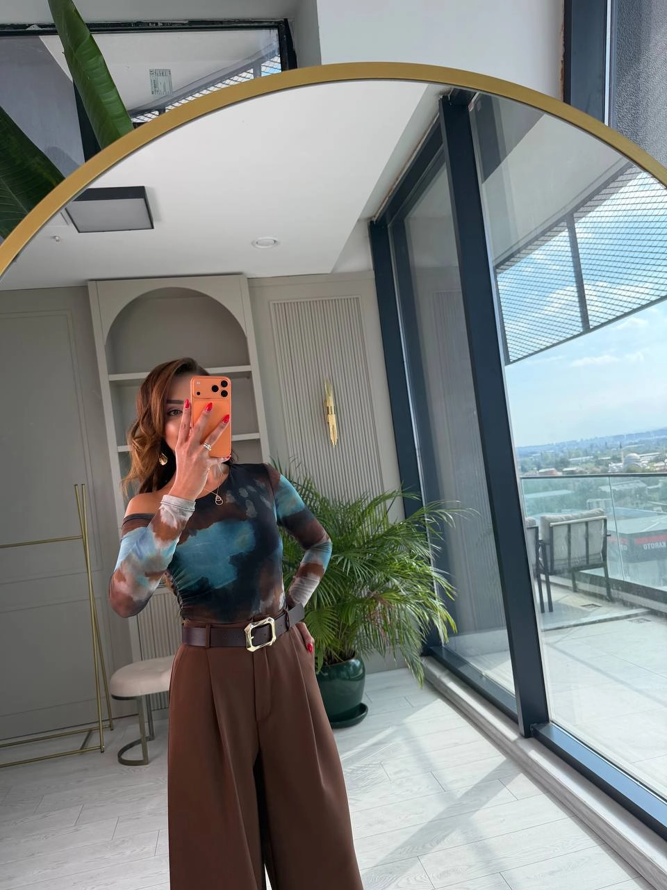 Kahverengi%20Kemerli%20Zara%20Model%20Atlas%20Kumaş%20Bol%20Paça%20Pantolon