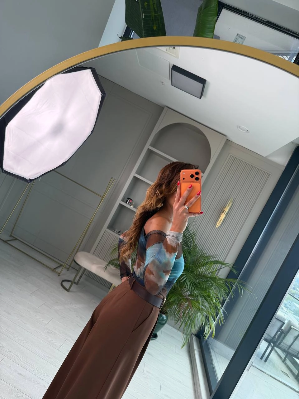 Kahverengi%20Kemerli%20Zara%20Model%20Atlas%20Kumaş%20Bol%20Paça%20Pantolon