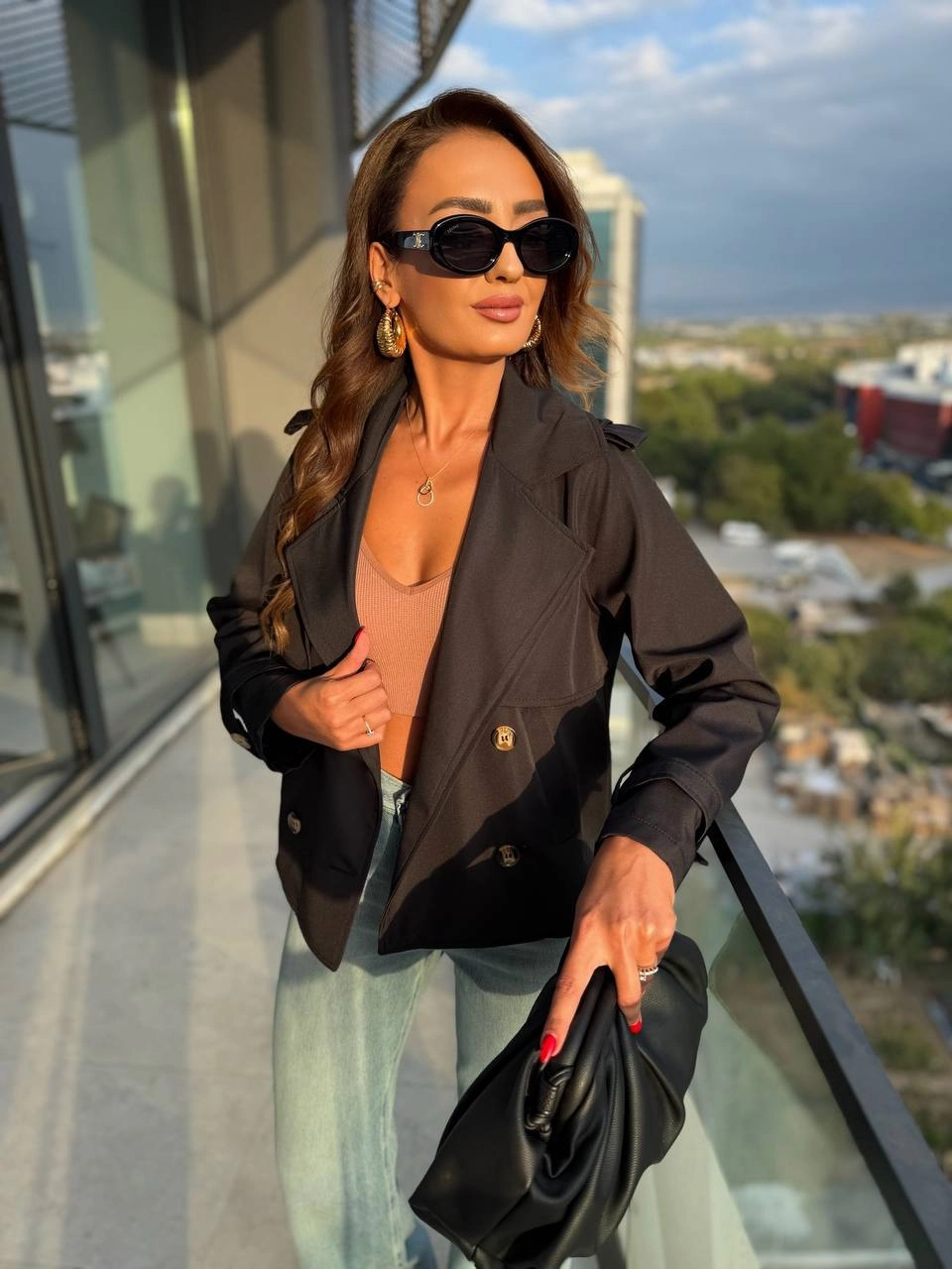 Siyah%20Kısa%20Trençkot