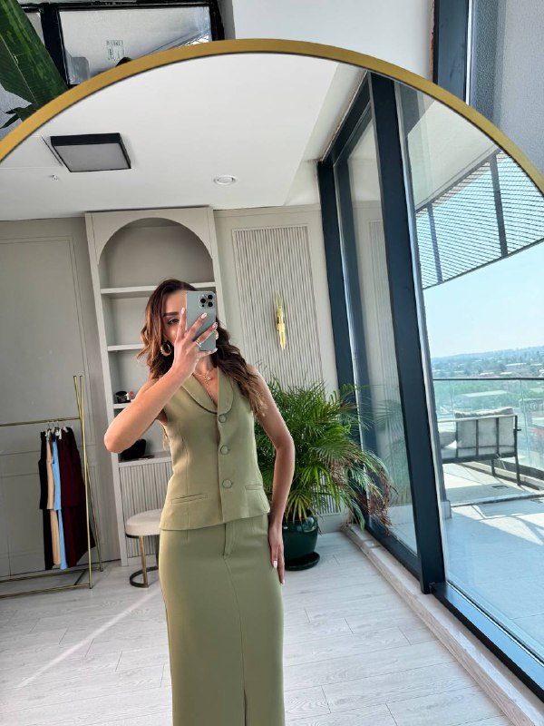 Yeşil%20Etek%20Yelek%20Atlas%20Kumaş%20Takım