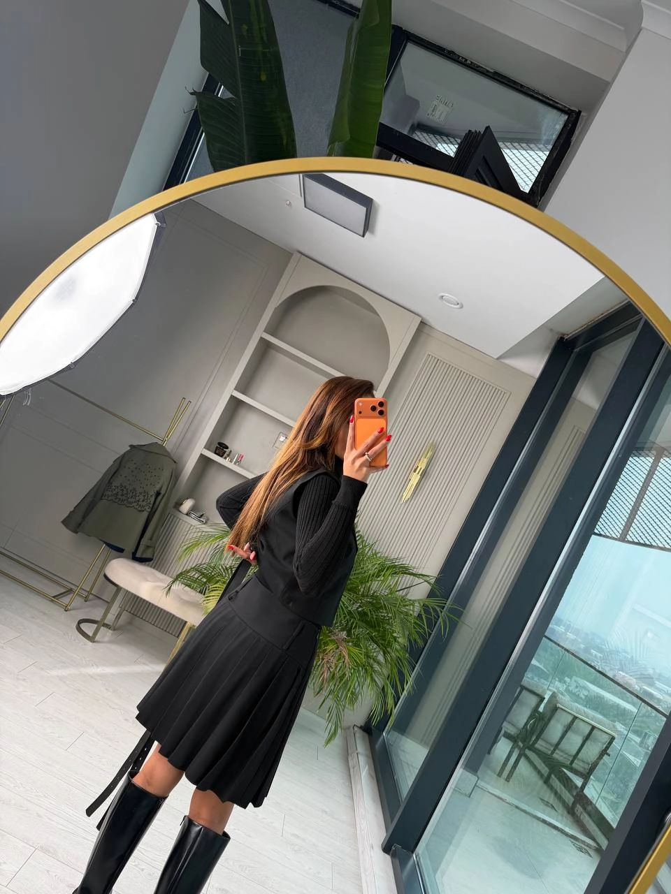 Siyah%20Kemerli%20Poliviskon%20Kumaş%20Etek%20Yelek%20Takım