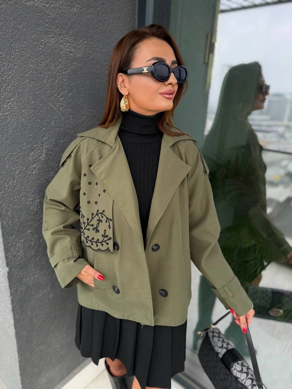 Haki%20Nakış%20Detaylı%20Astarlı%20Lüks%20Kalite%20Trençkot