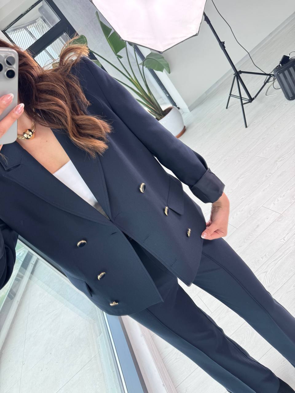 Lacivert%20Premium%20Seri%20Düğme%20Detaylı%20Pantolon%20Ve%20Ceket%20Takım