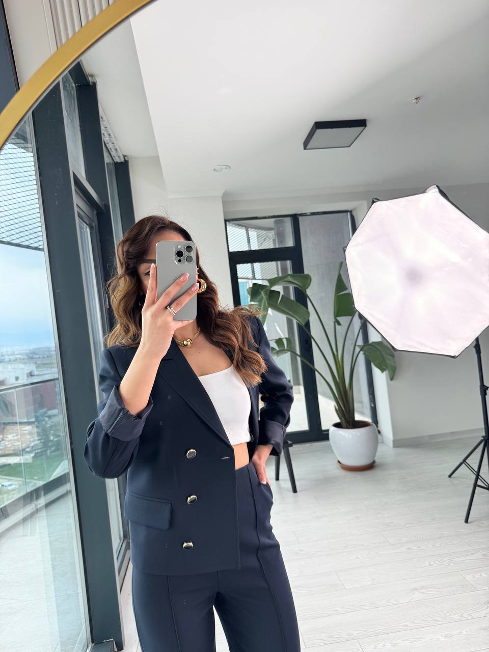 Lacivert%20Premium%20Seri%20Düğme%20Detaylı%20Pantolon%20Ve%20Ceket%20Takım