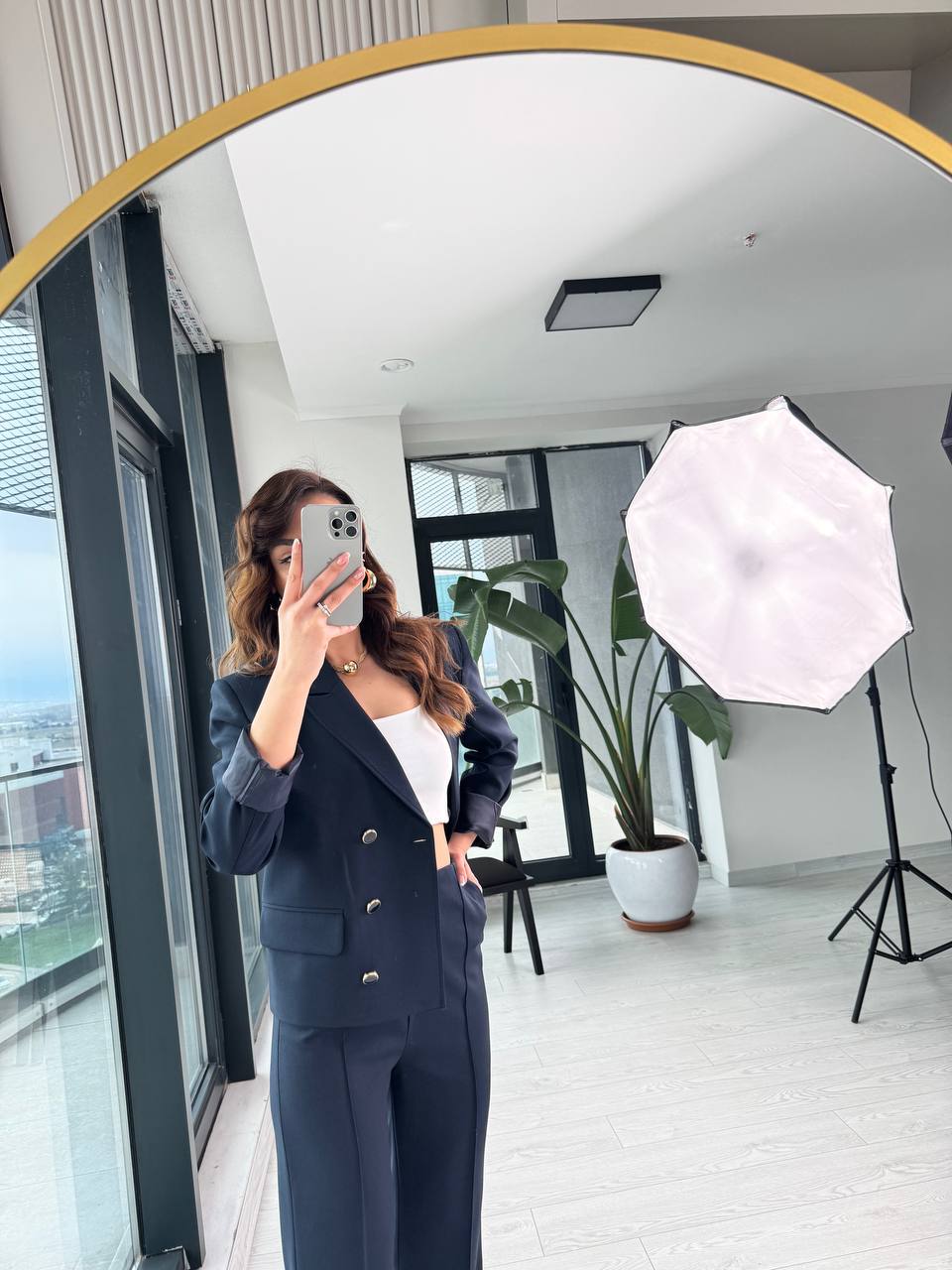Lacivert%20Premium%20Seri%20Düğme%20Detaylı%20Pantolon%20Ve%20Ceket%20Takım