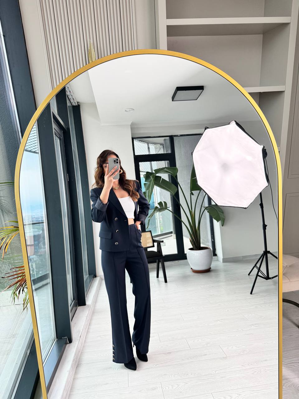 Lacivert%20Premium%20Seri%20Düğme%20Detaylı%20Pantolon%20Ve%20Ceket%20Takım