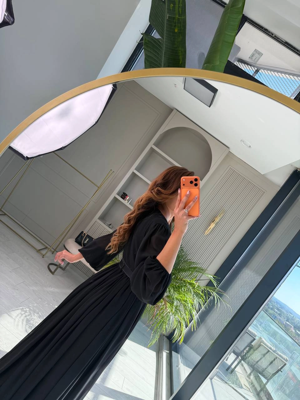 Siyah%20Maxi%20Boy%20Astarlı%20Kemerli%20Premium%20Şifon%20Elbise