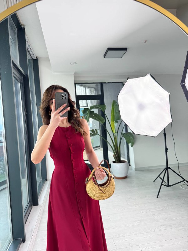 Bordo%20Arka%20Bağlamalı%20Cepli%20İthal%20İpekli%20Krep%20Elbise