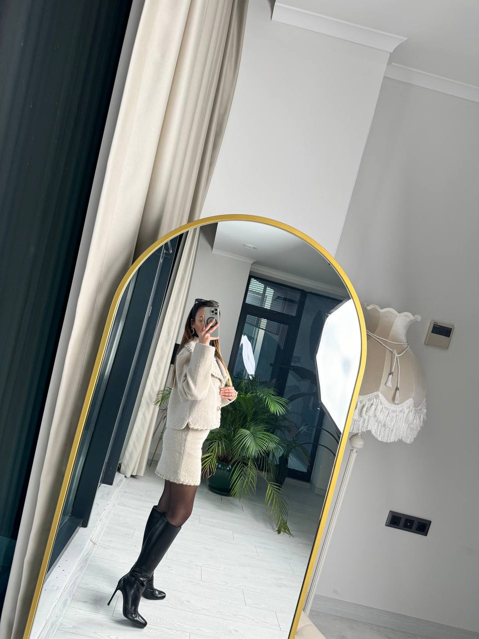 Bej%20Exclusıve%20Kaşe%20Etek%20Ceket%20Lüks%20Takım