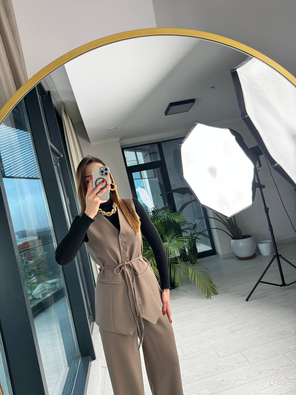 Kahverengi%20Yelek%20Pantolon%20Lüks%20Atlas%20Kumaş%20Takım