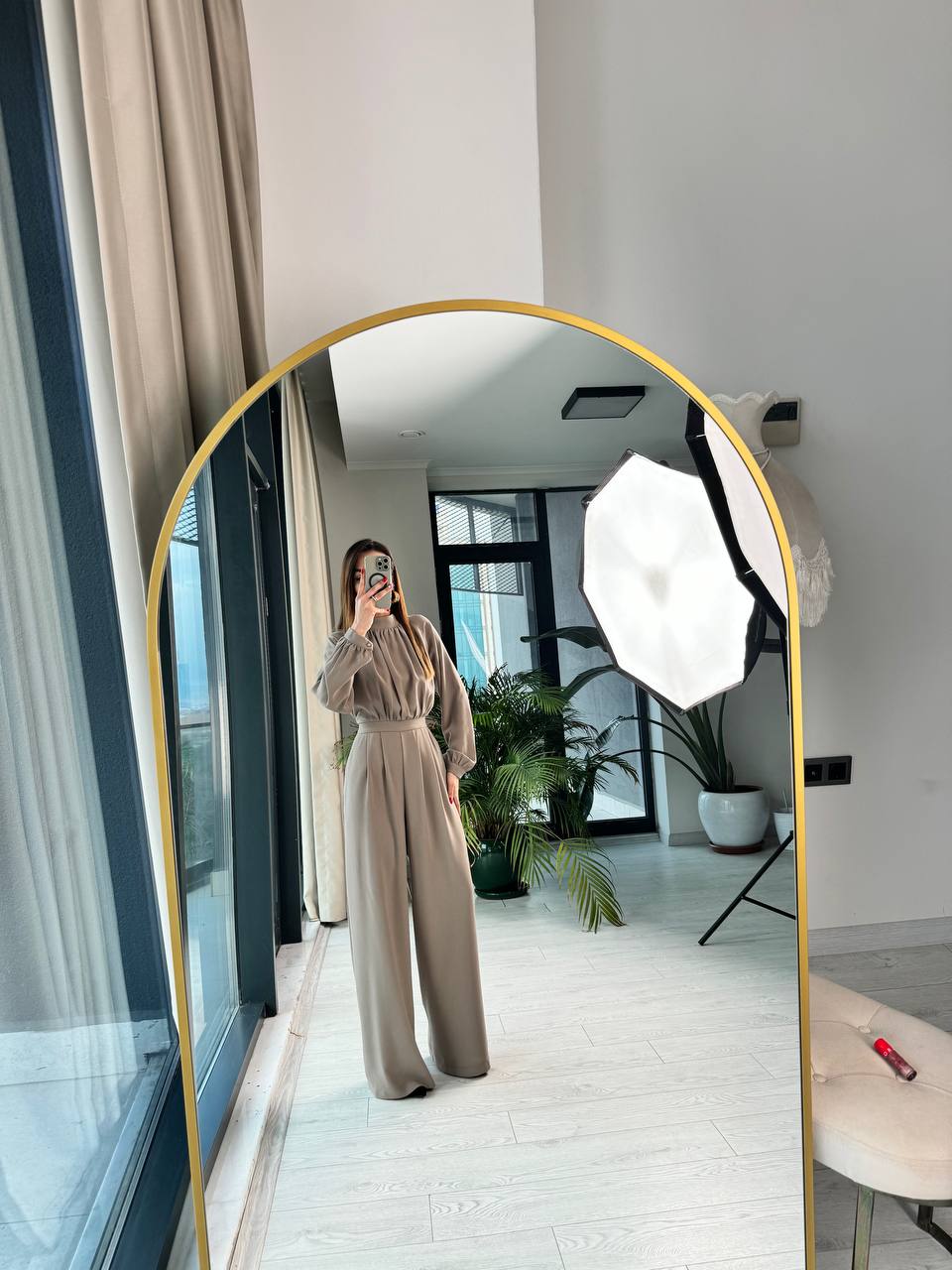 Vizon%20Sırtı%20Fermuarlı%20Lüks%20Krep%20Kumaş%20Tulum