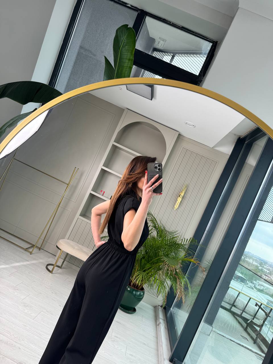 Siyah%20Beli%20Lastikli%20Fermuarlı%20Tensel%20Kumaş%20Tulum