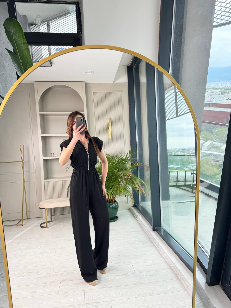 Siyah%20Beli%20Lastikli%20Fermuarlı%20Tensel%20Kumaş%20Tulum