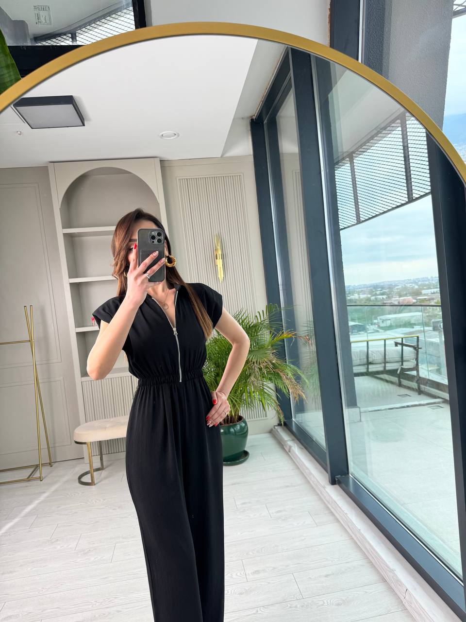 Siyah%20Beli%20Lastikli%20Fermuarlı%20Tensel%20Kumaş%20Tulum