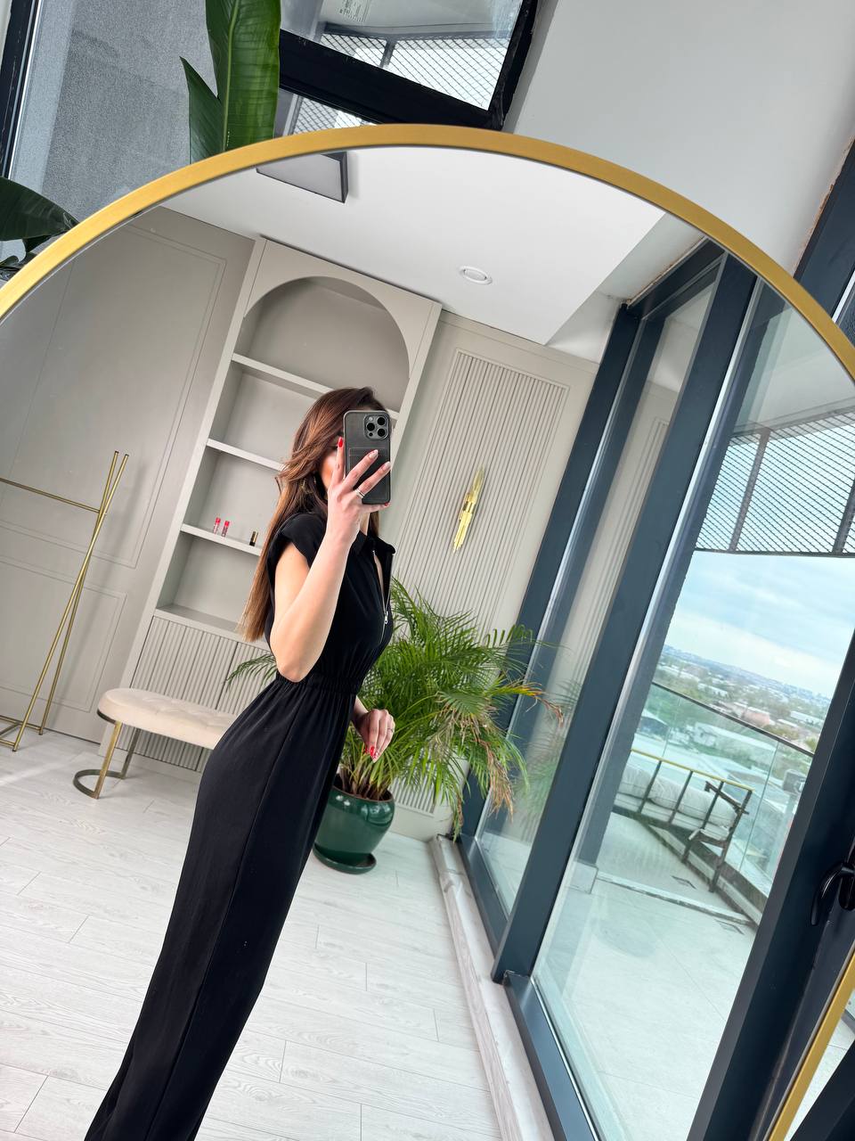 Siyah%20Beli%20Lastikli%20Fermuarlı%20Tensel%20Kumaş%20Tulum