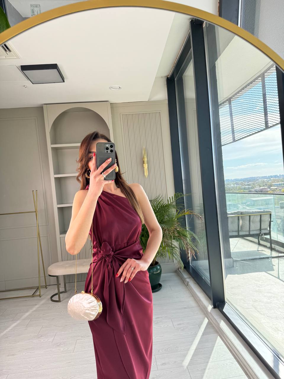 Bordo%20Tek%20Kol%20Tok%20Saten%20Maria%20Elbise