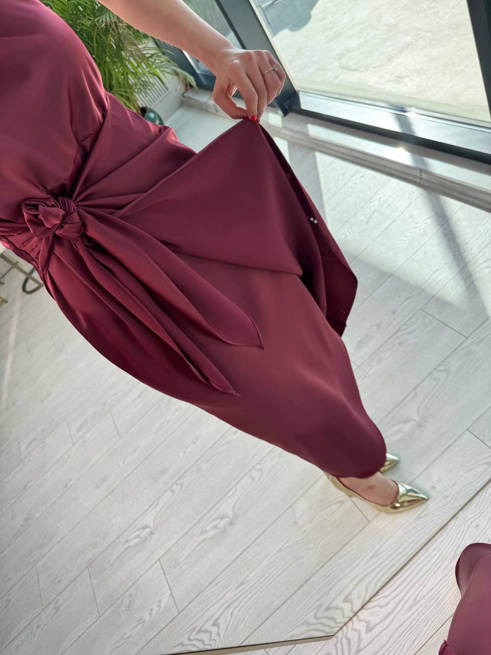 Bordo%20Tek%20Kol%20Tok%20Saten%20Maria%20Elbise