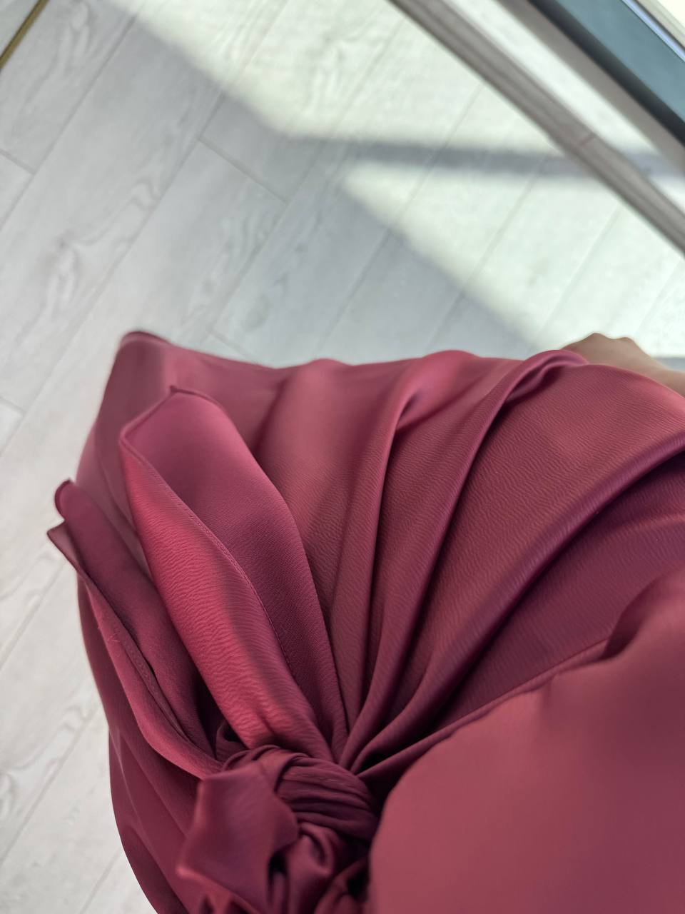Bordo%20Tek%20Kol%20Tok%20Saten%20Maria%20Elbise