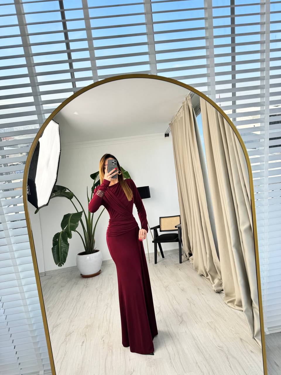 Bordo%20Tasarım%20Vatkalı%20ithal%20Candy%20Kumaş%20Claire%20Elbise