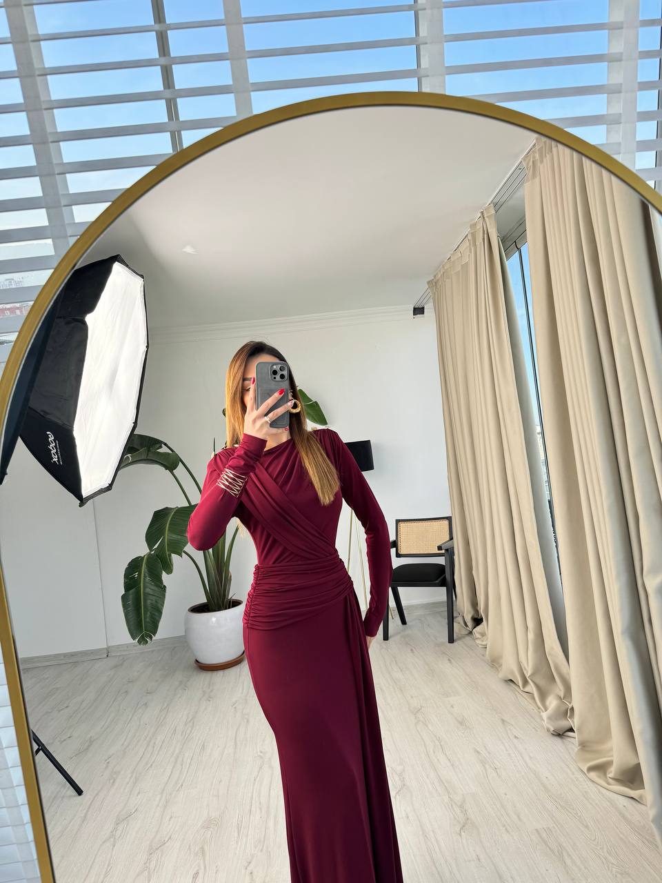 Bordo%20Tasarım%20Vatkalı%20ithal%20Candy%20Kumaş%20Claire%20Elbise
