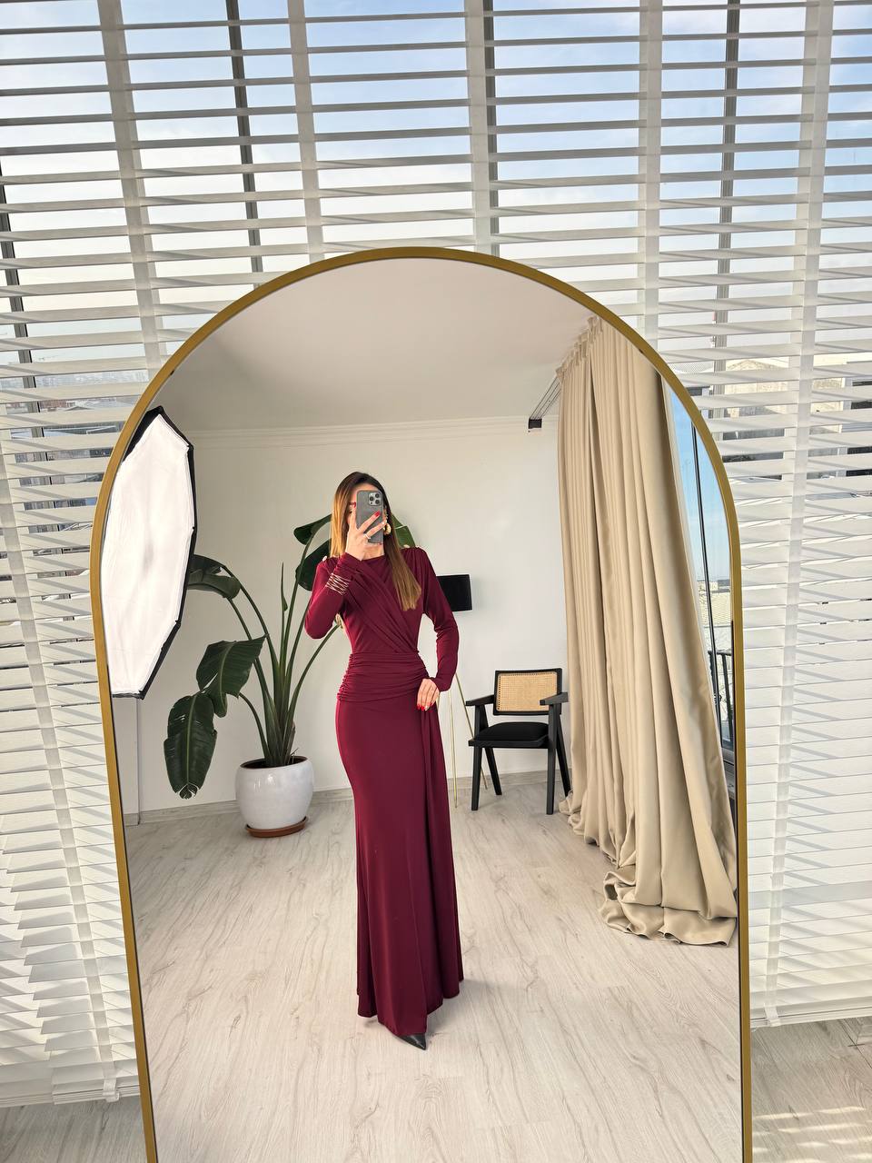 Bordo%20Tasarım%20Vatkalı%20ithal%20Candy%20Kumaş%20Claire%20Elbise