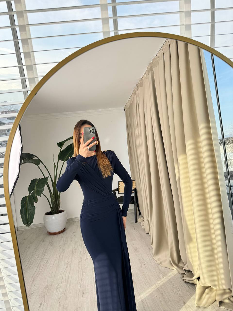 Lacivert%20Tasarım%20Vatkalı%20ithal%20Candy%20Kumaş%20Claire%20Elbise