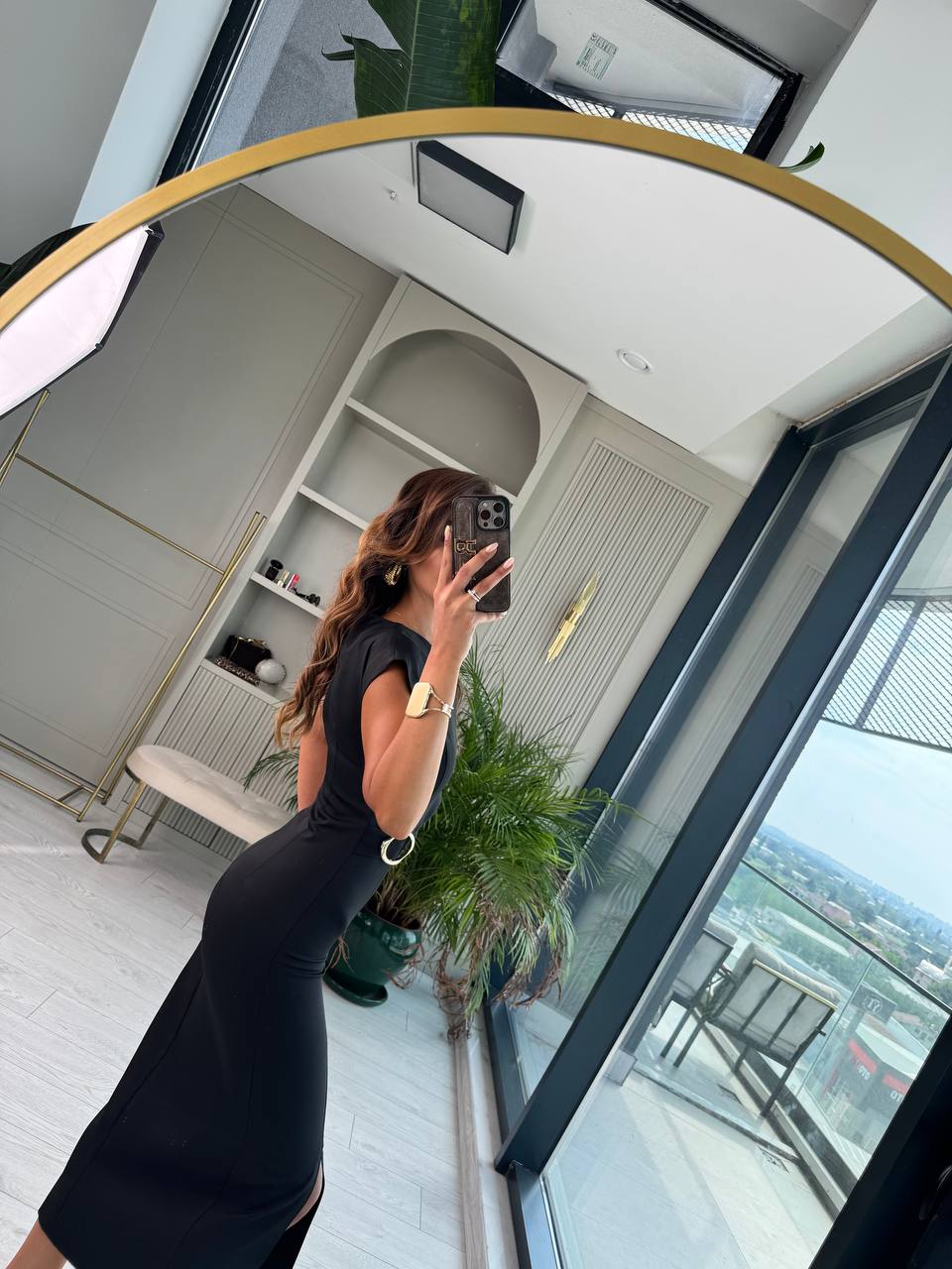 Siyah%20Zara%20Model%20Bel%20Tokalı%20Lüks%20Atlas%20Kumaş%20Kalem%20Elbise