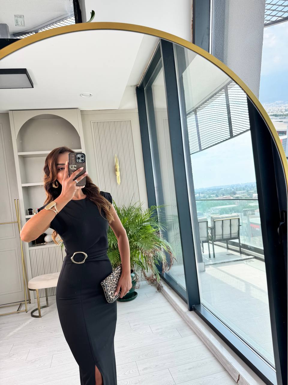 Siyah%20Zara%20Model%20Bel%20Tokalı%20Lüks%20Atlas%20Kumaş%20Kalem%20Elbise