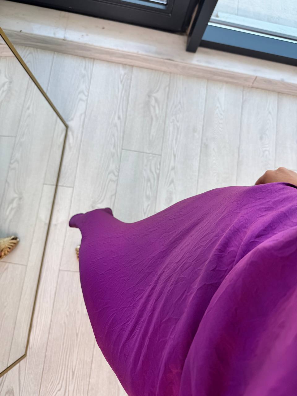 Mor%20Degaje%20Yaka%20Zara%20Model%20Saten%20Elbise