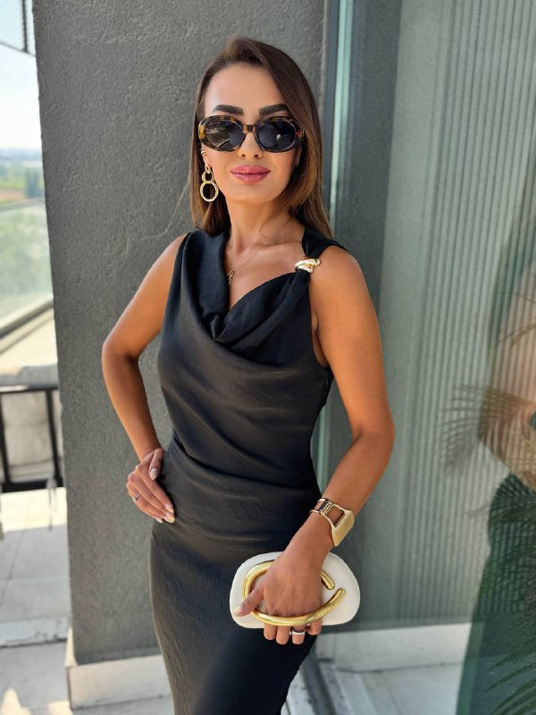 Siyah%20Degaje%20Yaka%20Zara%20Model%20Saten%20Elbise