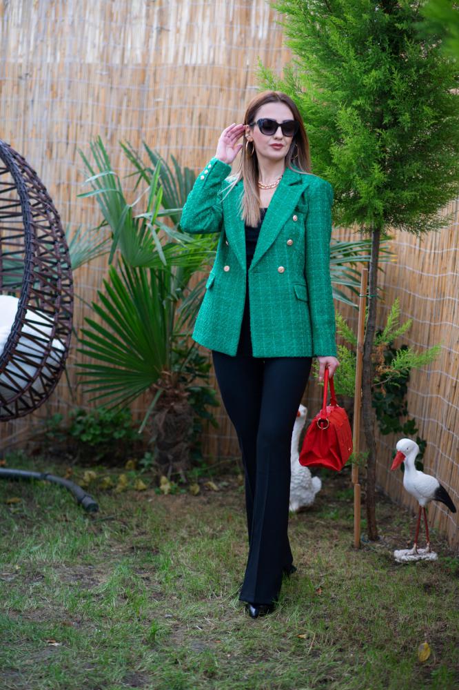 Yeşil%20Tüvit%20Blazer%20Ceket