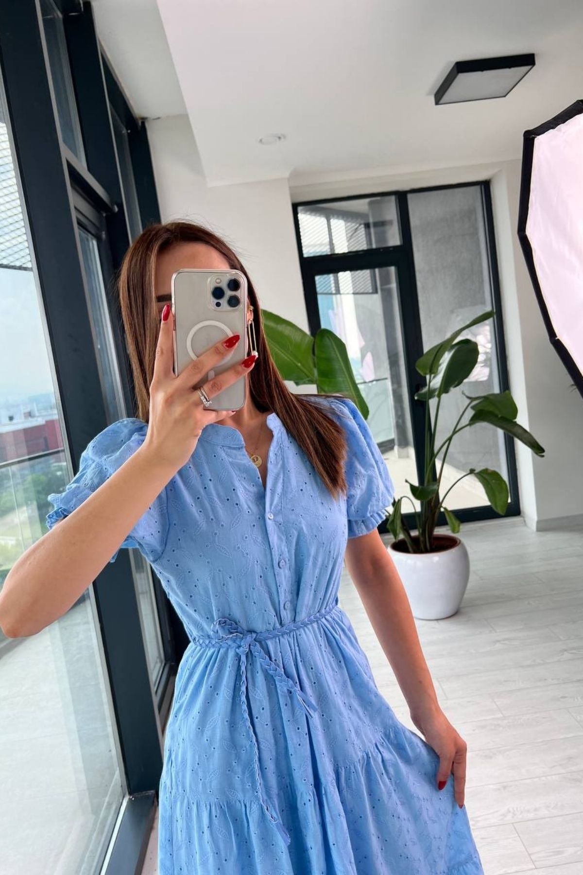 Bebe%20Mavi%20Astarlı%20Pamuklu%20Fisto%20Elbise