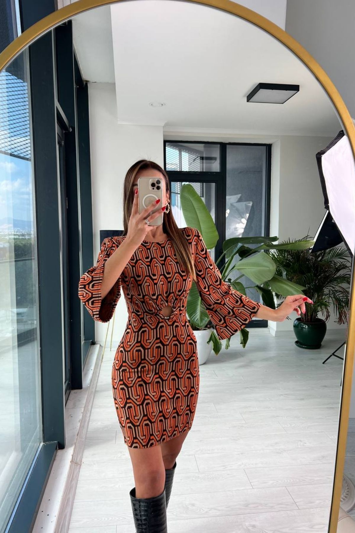 Orange%20Çelik%20Örme%20Matmazel%20Elbise