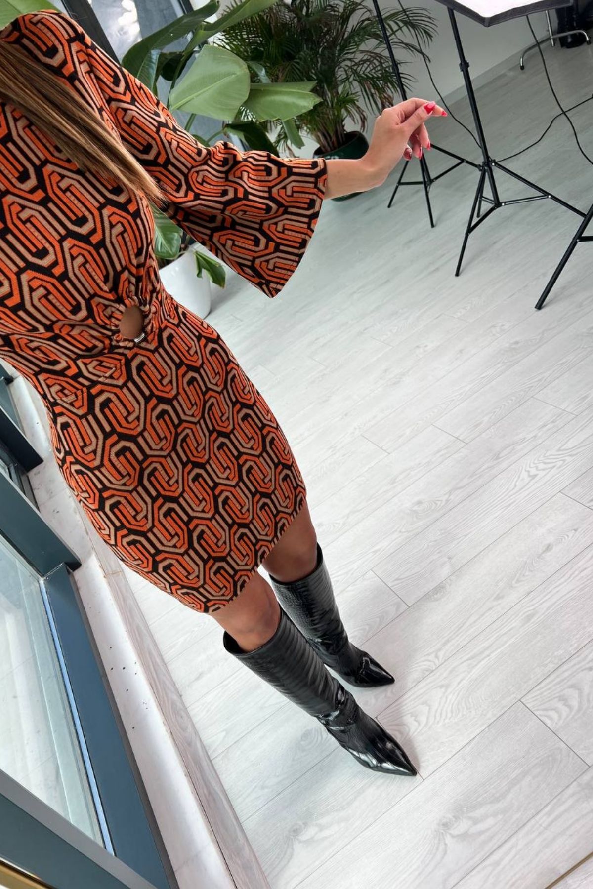 Orange%20Çelik%20Örme%20Matmazel%20Elbise