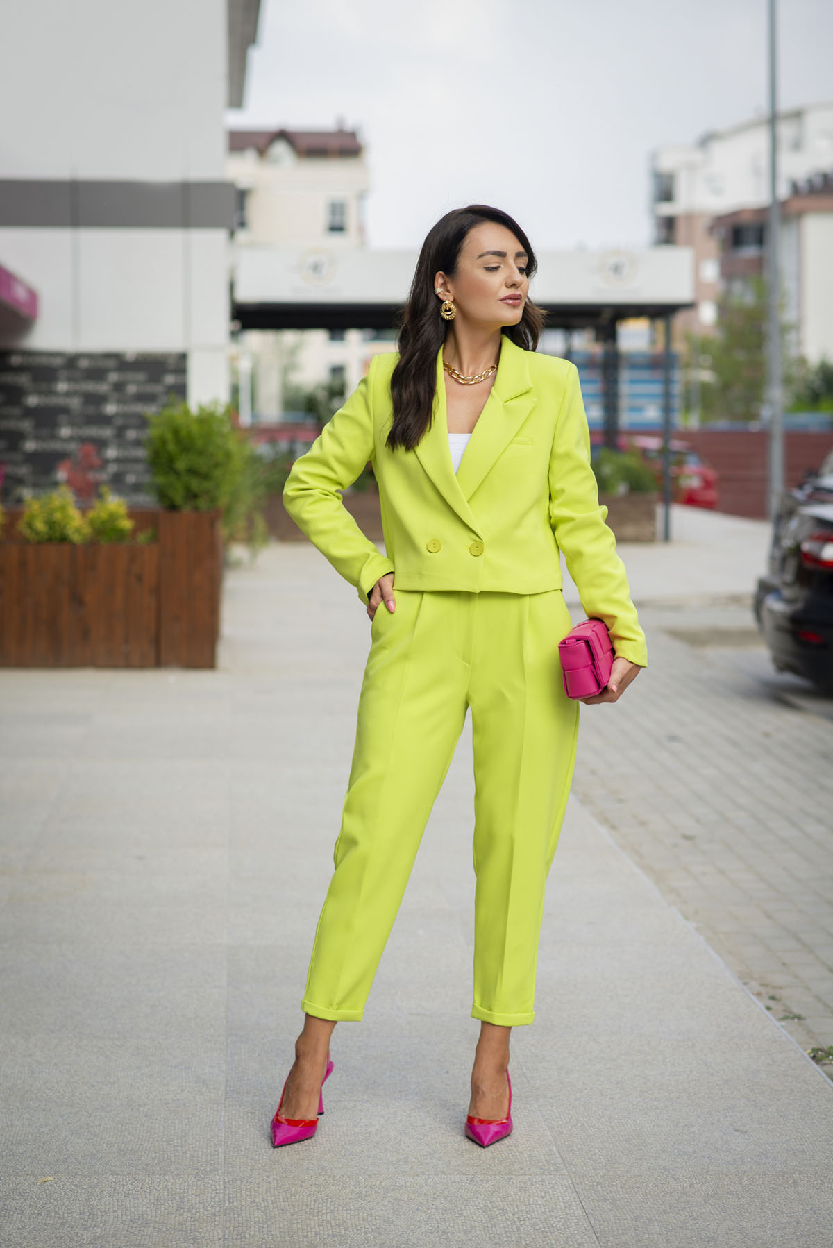 Lime%20Astarlı%20Crop%20Ceket%20Takım