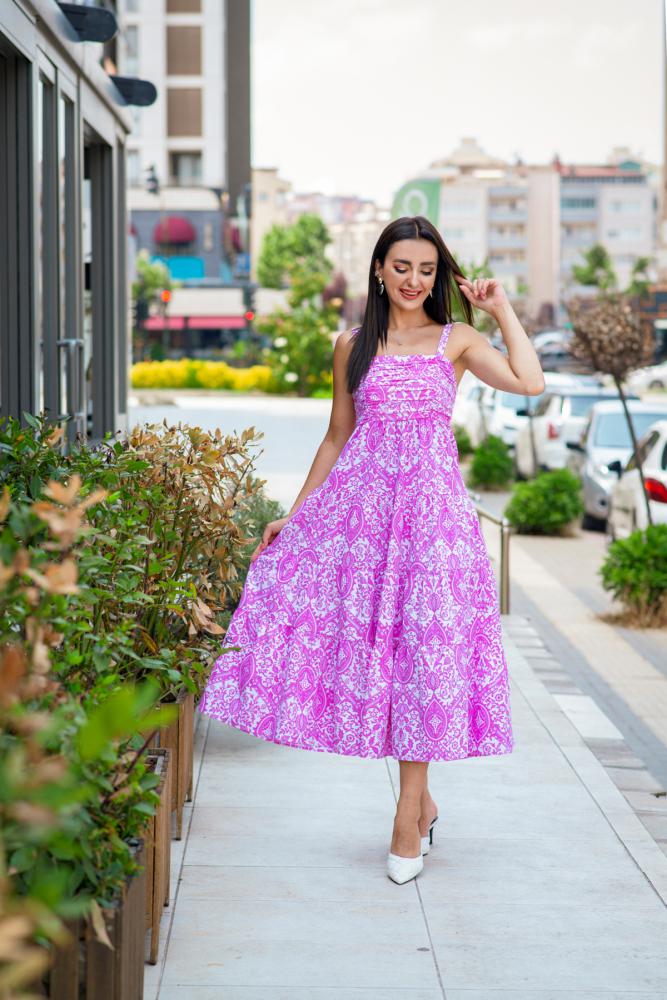 Pembe%20Desenli%20Askılı%20Elbise