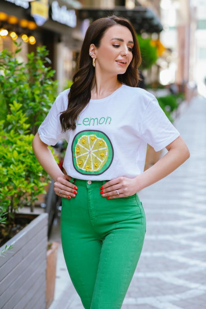 Limon%20Desenli%20T-Shirt